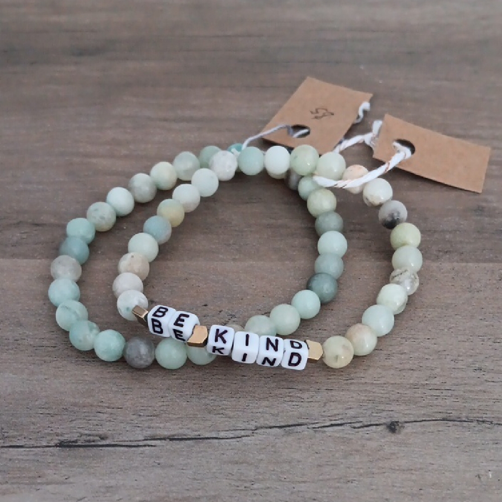 Handcrafted Amazonite Beaded Bracelet Set